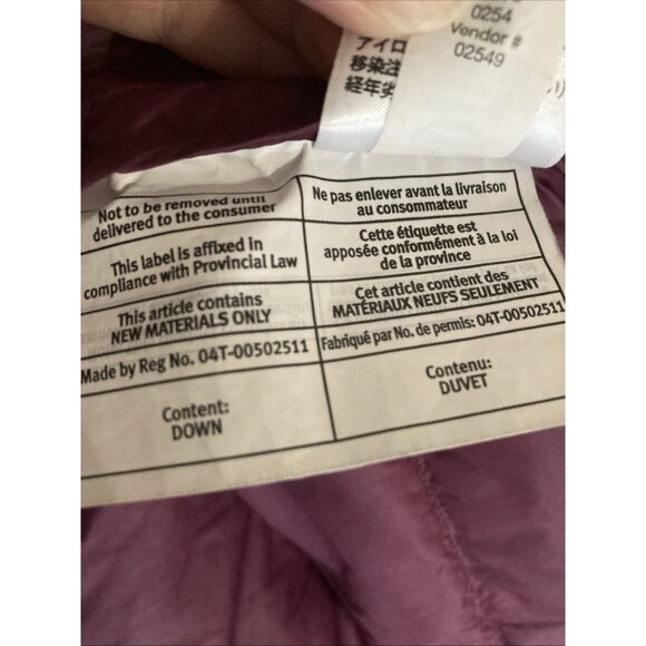 Womens Eddie Bauer Down Puffer Jacket Med Cirruslite Parka Hood Purple - Picture 10 of 13